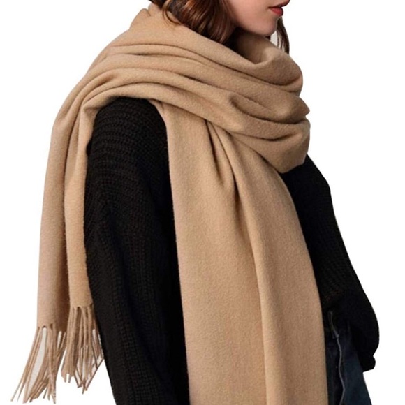 Women’s Cashmere Scarf | Camel Color | 78.7” x 28” - Picture 1 of 2